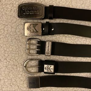 BUNDLE! CALVIN KLEIN Vintage Molded Rubber Belts
